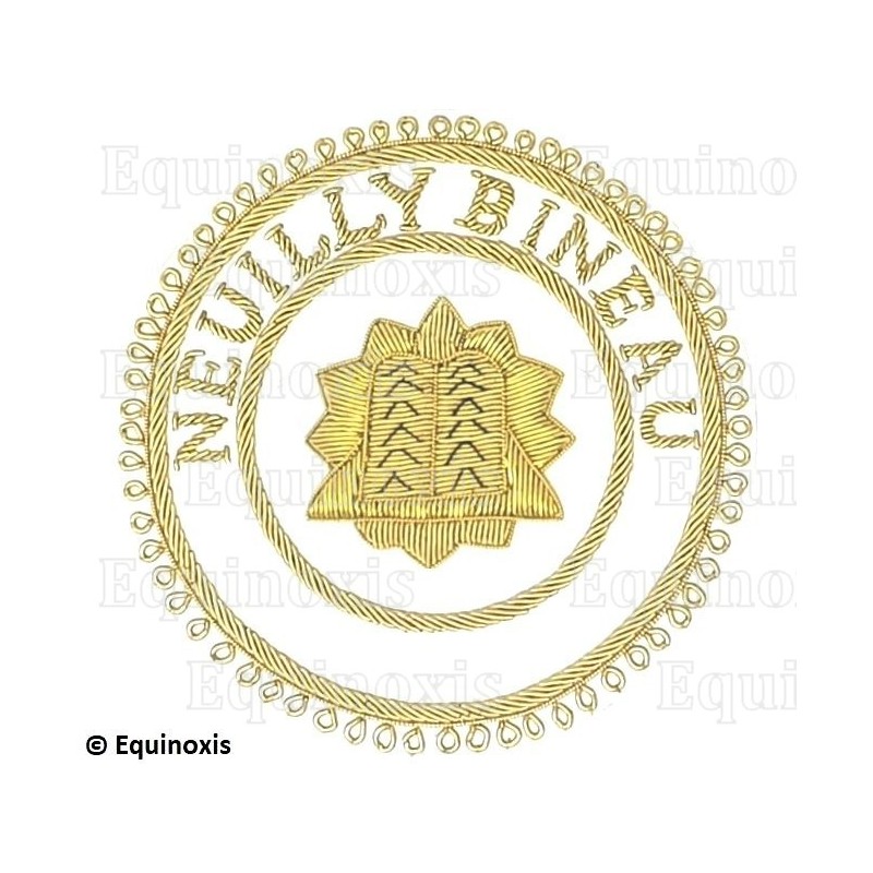 Badge / Macaron GLNF – Grande tenue provinciale – Grand Hospitalier – Neuilly Bineau – Brodé main